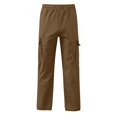 thumbnail image 5 of WERYOUNG Boys Girls Cargo Pants Elastic Drawstring Waist Straight Leg Trousers Kids Loose Fit Back To School Pants 15-16 Years, 5 of 6