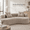 Camel, variant on 80" Curved 3-Seater Compressed Sofa with 2 Pillows, No Assembly Boucle Couch, Deep Seat Upholstered Floor Sofa for Living Room, Bedroom, Apartment, Cream White