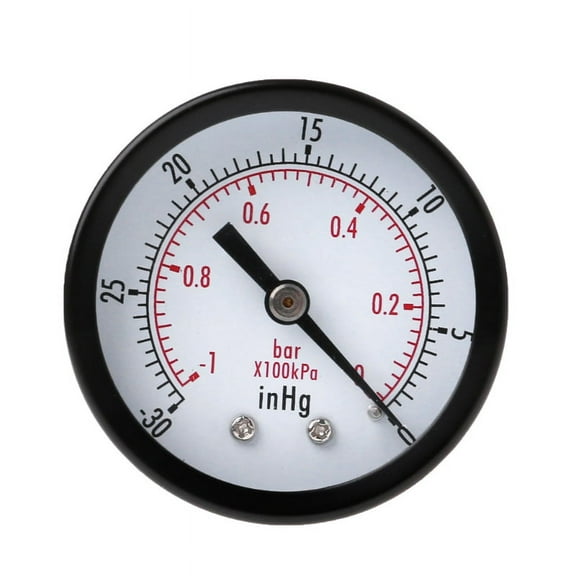 Whoamigo Compact Vacuum Manometer 1/4 inch BSPT Thread 0~-30inHg 0~-1bar Water Gas Pressure Monitor Measurment High Accuracy