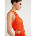 thumbnail image 3 of Scoop Women’s Plisse Halter Maxi Dress with Cutouts, Sizes XS-XXL, 3 of 4
