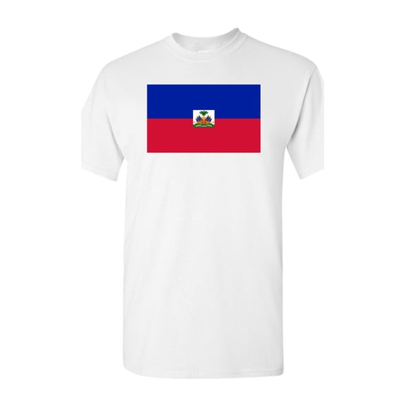 Haiti Country Flag Adult DT T-Shirt Tee