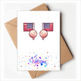 thumbnail image 1 of USA Flag North America Welcome Back Greeting Cards Envelopes Blank, 1 of 3