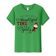 thumbnail image 2 of zaveiop It's The Most Wonderful Time of The Year Women T-Shirt Funny Snowman Pattern Short Sleeve Tops (Green, 3XL), 2 of 2
