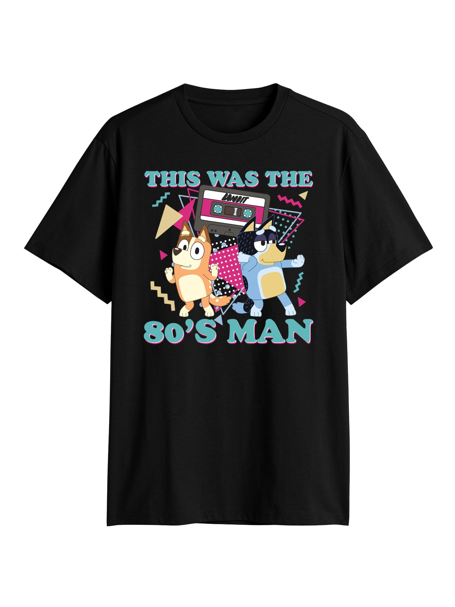 Bluey Mens & Big Men's 80's Man Graphic Tee Shirt, Sizes S-3XL