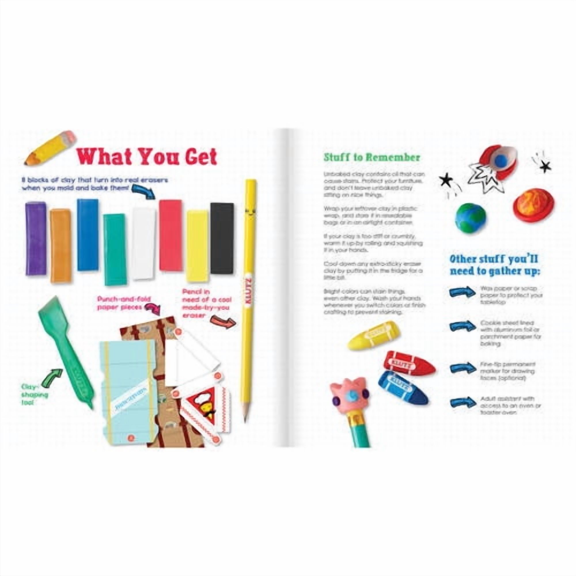 Klutz K803750 Make Your Own Mini Erasers Kit - Multicolor