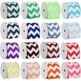 thumbnail image 6 of Grosgrain Chevron Ribbon by Threadart 2 1/4" - 5 Yards - Black, 6 of 6