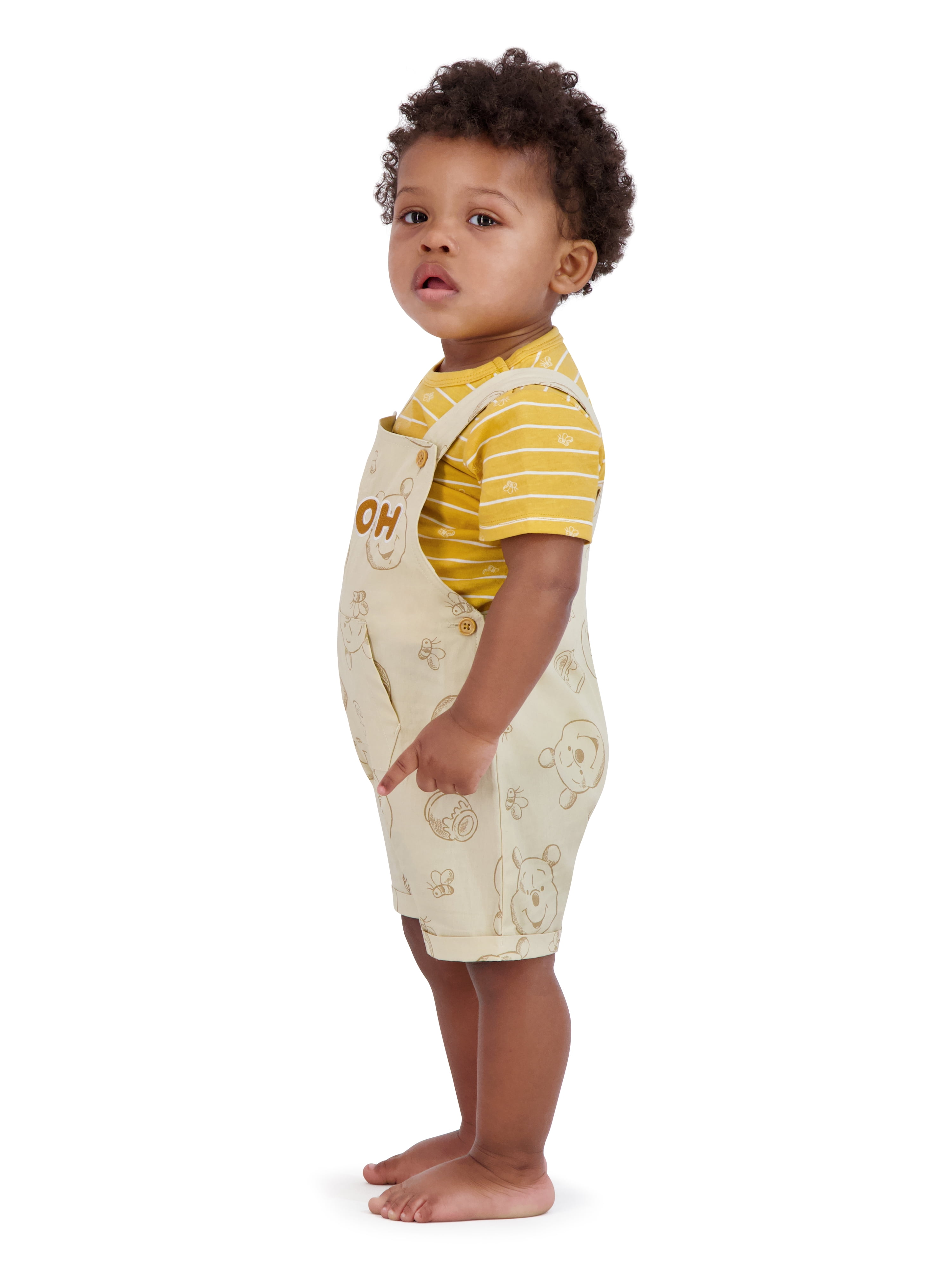Winnie The Pooh Baby Boy Shortall Set, Sizes 0/3 Months-24 Months