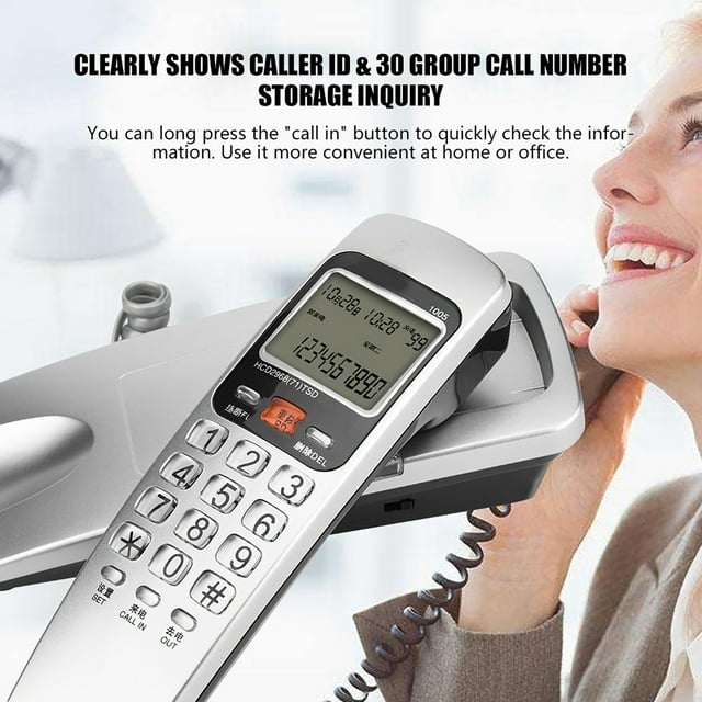 Corded Phone, One-Key Function FSK/DTMF Telephone, For Home Hotel Office Apartment