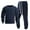 Dark Blue, variant on FAWUUDO Men's 2 Piece Outfits Sweatsuit Sets Oversized Hoodies and Sweatpant Tracksuit Fall Matching Lounge Set Dark Blue