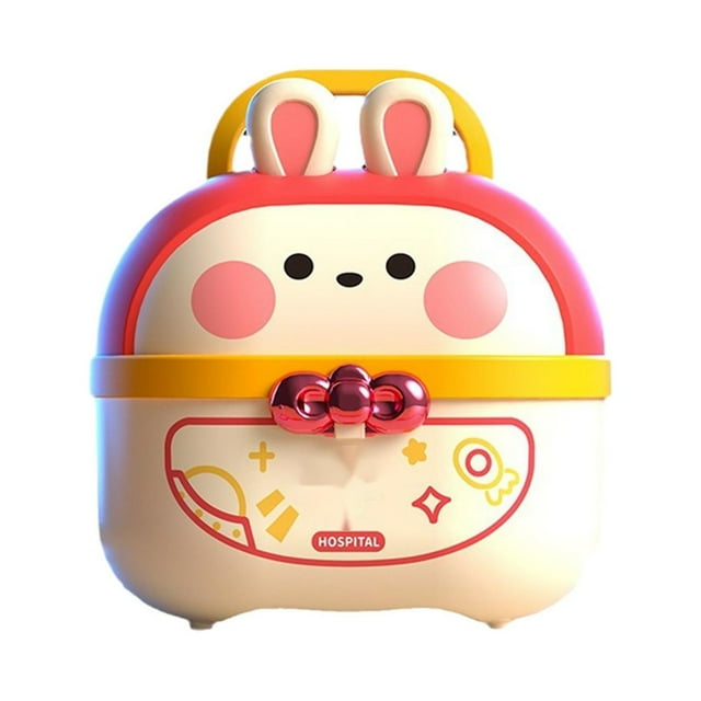 Bwiyojiz Jouets Éducatifs Valise de Médecin de Simulation Spatiale Jouets Ménagers, Jouet de Modélisation Mignon et Joyeux, Cadeaux pour la Famille, Rouge