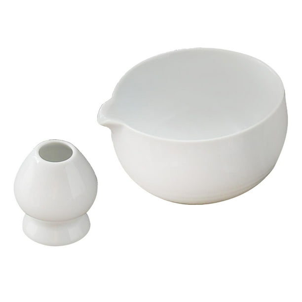 Soporte para batidor de matcha, cuenco para té matcha, soporte para batidor Chasen, de Matcha para oficina Blanco
