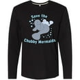thumbnail image 3 of Inktastic Save the Chubby Mermaids with Cute Manatees Long Sleeve T-Shirt, 3 of 5