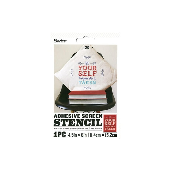 Darice Self Adh Screen Stencil 4.5x6 Be Yourself