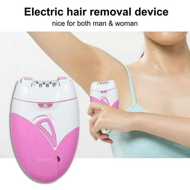 Épilateur Électrique Compatible avec Roues, Rasoir Mâle et Femelle, Épilateur rechargeable USB, Réglage à Deux Vitesses avec Éclairage, rose Rouge_Perfect Gift