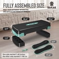 thumbnail image 3 of SAKAE Green Exercise Step Platform Set with Ankle Weights & Measuring Tape, Adjustable Height 2 Level Risers Workout Step Trainer, Aerobic Steppers for Home Gym Exercise Fitness Workout, 3 of 9