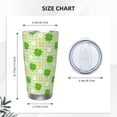 thumbnail image 4 of Logiee St Patrick's Day11 Print 20OZ Car Cup with Lid, Stainless Steel Vacuum Insulated Double Wall Travel Tumbler, Durable Insulated Coffee Mug,Thermal Cup with Straw-Straw Three-piece Set, 4 of 8