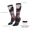 thumbnail image 4 of Naloa Sunset Cliff Dinosaur Thigh High Socks Extra Long Stretchy Sock Women Over Knee High Opaque Stocking Daily Wear, 4 of 6