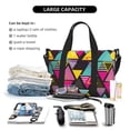 thumbnail image 4 of Travel Duffle Bag Classic Colorful Triangle Travel Tote Bags Carry on Luggage Waterproof Weekender Bags with Top Handle Adjustable Shoulde Strap for Travel Gym, 4 of 5