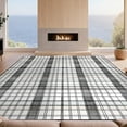 thumbnail image 2 of Design&I 4'x6' Ultra Soft Area Rug, Fall Checkered Doormat Plaid Windowpane Grid Vintage Farmhouse None Fluffy Washable Non Shedding for Bedroom Living Room Home Office, 2 of 7