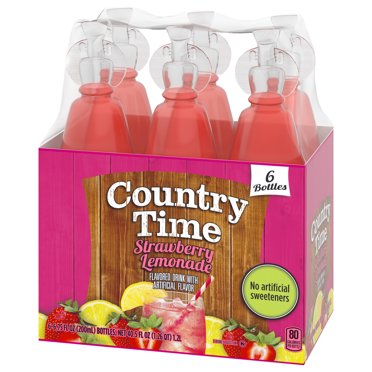Country Time Strawberry Lemonade Drink Mix – 18 Oz – Gluten Free, Caffeine Free – Exp 8/2026