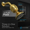 thumbnail image 2 of SparkPod 23-Stage Filtered Shower Head, 3 Modes, Fixed Mount, High-Pressure Shower Head (Gold), 2 of 8