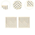 thumbnail image 6 of WLPZXP 2 Pieces Geometric Wood Wall Art Wood Abstract Wall Panels,Hollow Line Art Decor maple color, 6 of 9