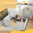 thumbnail image 4 of PawHut Playpen for Dogs with Pad, Pig Rail, Adjustable Height Door for Small, Medium & Large Breed Dogs, 49" x 48", 4 of 9