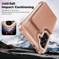 thumbnail image 6 of Allytech Wallet Case for Samsung Galaxy S24 with Credit Card Slots, Kickstand Anti-Fall Shockproof Camera Screen Protection Soft TPU Frame Premium PU Leather Magnetic Clasp Case - Rosegold, 6 of 8