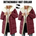 thumbnail image 2 of Turilly Women's Winter Long Coat Long Sleeve Jacket Hooded Jacket With Pockets Detachable Hat Collar, 2 of 6