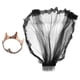 thumbnail image 3 of 1 juego / 2 piezas Velo de novia de encaje de malla de una sola capa para decoración (negro), 3 of 5