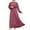 Pink, variant on Women's Long Sleeve Dress Vintage Pullover Abaya Prayer Clothes