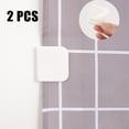 thumbnail image 1 of 2Pcs Shower Curtain Anti Splash Clips Fixed Clamps Bath Guard Home Bathroom, 1 of 7