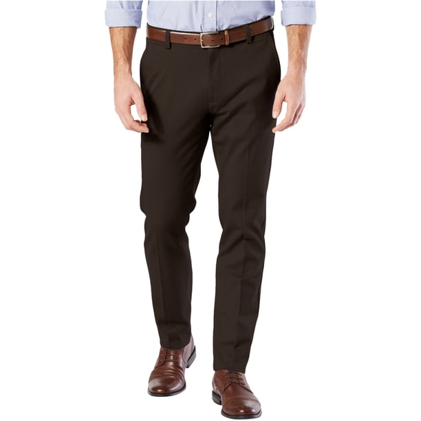Pantalones chinos Dockers Easy Khaki elásticos casuales para hombre, marrón, 32 W x 32 L
