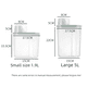 thumbnail image 5 of Tarro de almacenamiento de cocina Caja de almacenamiento de granos Almacenamiento de alimentos Comida para perros Tarro de plástico transparente para granos Tarro de plástico sellado para productos, 5 of 5