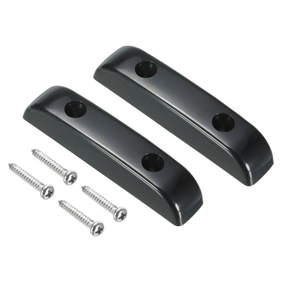 Plastic Bass Thumb Rest Finger Rest Black for Bass Bridge Guitar with Screw 2pcs