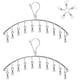 thumbnail image 1 of Colgador de ropa Perchero de acero inoxidable Perchero de calcetín Perchero de secado con 10 clips para pañales de tela, sujetadores, toallas, ropa interior, bufanda, guantes (2 piezas), 1 of 5