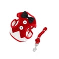 thumbnail image 2 of Conjunto de correa y arnés para cachorros Methold Collar a prueba de Escape pajarita traje transpirable malla Rojo/L, 2 of 6