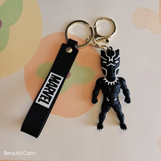LLavero de silicona de superhéroe de Marvel, llavero de Los Vengadores, Capitán América, Thor, llavero de coche, mochila de novio, regalos de joyería Fivean unisex