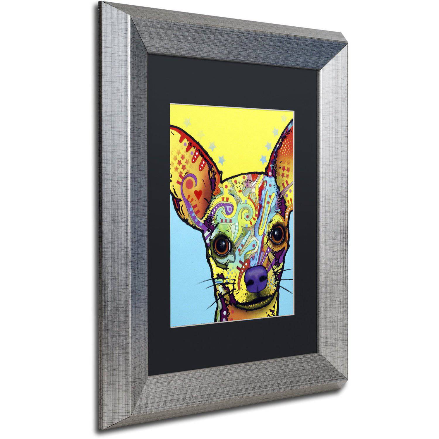Dean Russo 'Chihuahua' Black Matted Framed Art