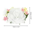 thumbnail image 2 of Unique Bargains 1 Pc Women's Flexible Simulated Flowers Hair Clips Comb for Parties White Polyester Fabric Iron, 2 of 4
