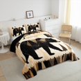 thumbnail image 3 of Homewish Boys Girls Jungle Safari Bear 3 Pieces Queen Comforter Set,Retro Vintage Ultra Soft Bedding Sets,Woodland Wildlife Bedding Comforter Set Breathable,Breathable Home Decor,Reversible, 3 of 8