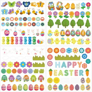 Adhesive Candle Stickers for Easter , set E.