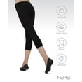 thumbnail image 6 of MeMoi Light Ponte Cotton Blend Capri Leggings - Womens - Female, Medium, Black, 6 of 12