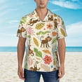 thumbnail image 4 of Balery Monkeys in the Jungle Print Men's Hawaiian Shirts Short Sleeve Beach Shirt Relaxed Fit Vacation Button Down Shirts-Large, 4 of 9