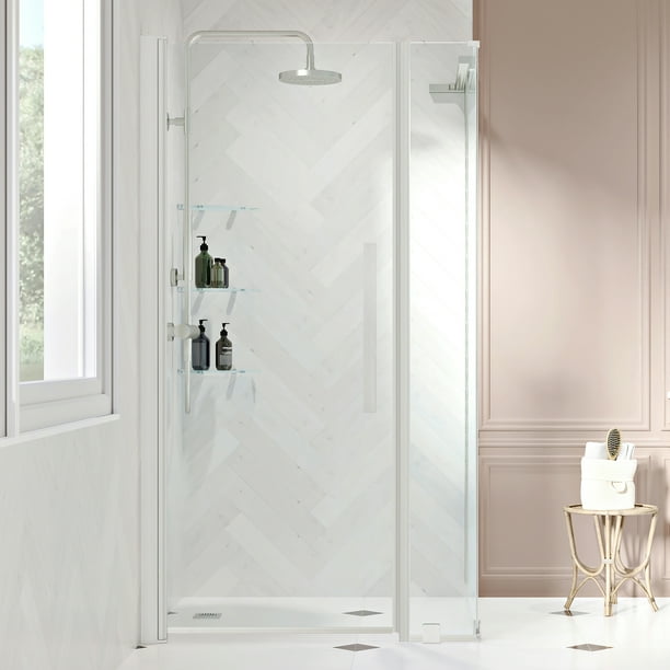 Ove Decors Pasadena 461/8in W x 72in H Rectangular Corner Shower Enclosure w/Pivot Frameless