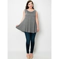 thumbnail image 6 of Made by Johnny Women's Solid Sleeveless Tunic for Leggings Swing Flare Tank Tops S-5XL Plus Size L HDG, 6 of 6