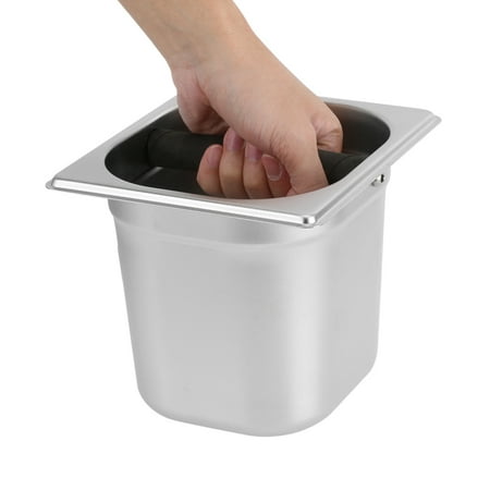 

Coffee Residue Box Stainless Steel Knock Box Container With Rubber Bar For Coffee Machine L