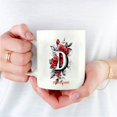 thumbnail image 4 of Custom Monogram Coffee Mug with Initial D for Women, Personalized Name Cup for Birthday, Mother's Day, Father's Day, Office Use, or Everyday Beverage – 11oz 15oz Ceramic Mug, 4 of 6