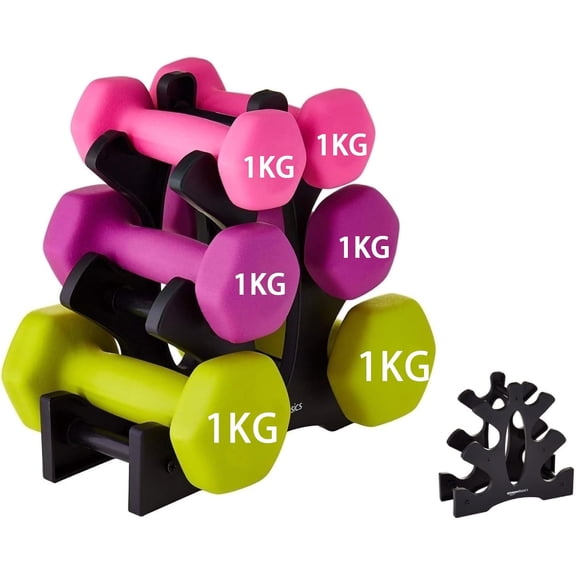 Dumbbell Rack（Without Weight）, 3 Tier 23x22.5x8.5cm Dumbbell Rack PP Triangular Rack Stand Multilevel Weight Holder Storage Accessories for Home Gym Exercise