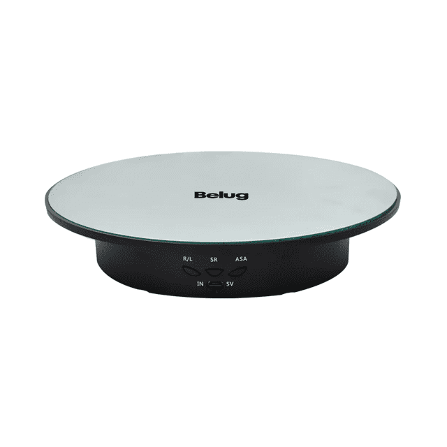 Base Exhibición Giratoria Eléctrica Recargable 20cm Belug Negro